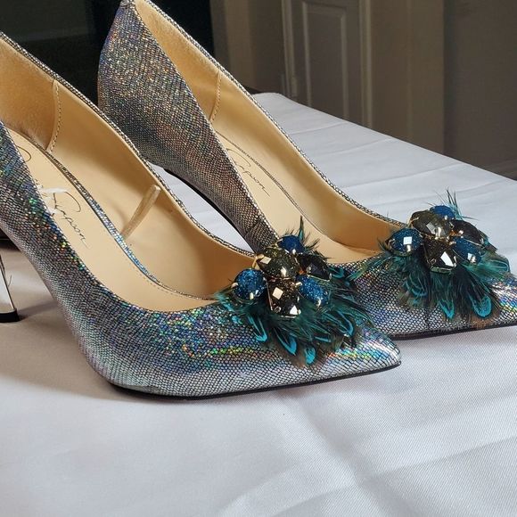 Feathers Detachable shoe clip/brooch - Picture 6 of 12